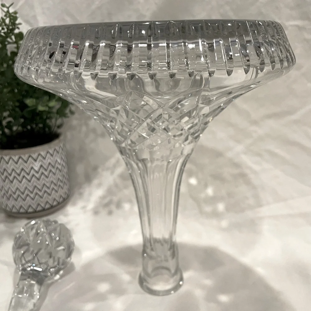 Waterford Lismore Etched Crystal Detailed Ships Decanter w Stopper | EUC